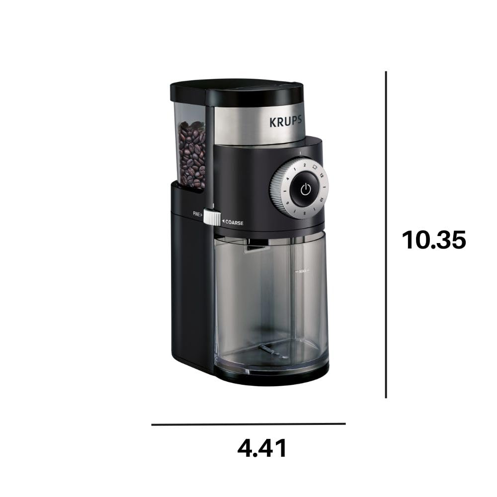 Burr Coffee Grinder 12 Settings 8 oz Stainless Steel C686
