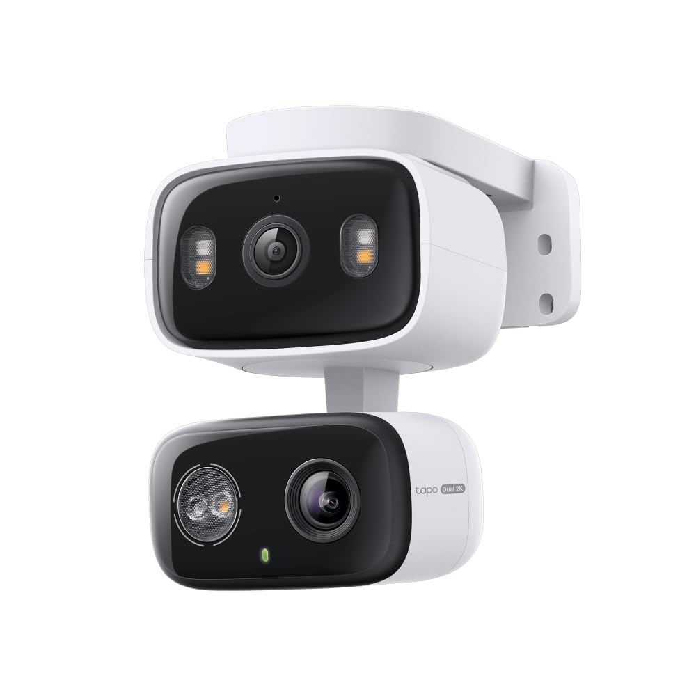2K Indoor/Outdoor Dual Lens Pan/Tilt Wired Security Camera K98576