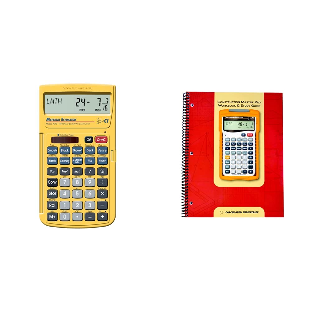 Material Estimator Calculator and Study Guide I65911