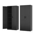 71” Tall Black Steel Storage Cabinet with Lockable Doors and Adjustable Shelves I666447