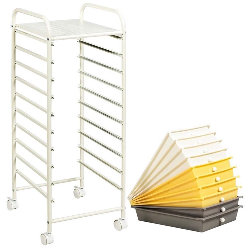 Rolling Storage Cart with 10 Drawers H75993
