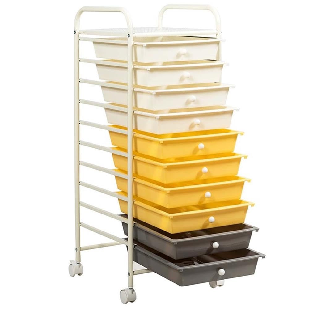 Rolling Storage Cart with 10 Drawers H75993