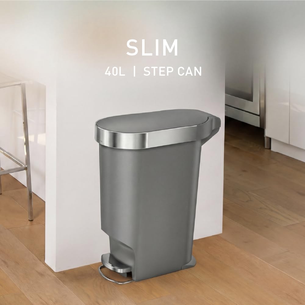 40L Stainless Steel Step Trash Can R63939