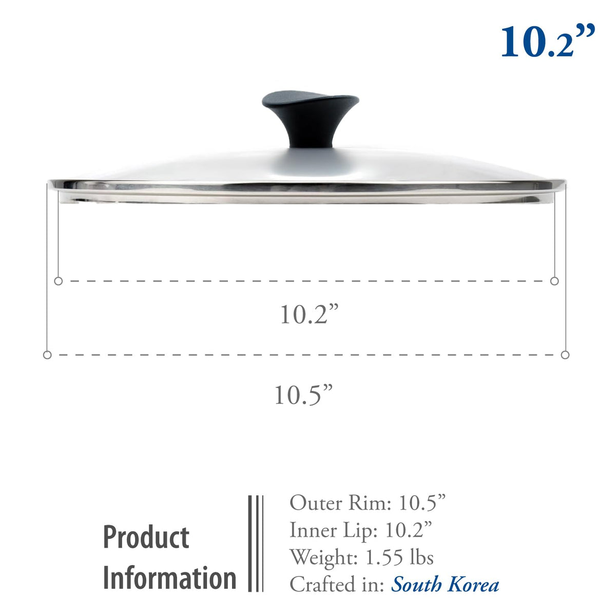 10.2 Inch Tempered Glass Lid J81648