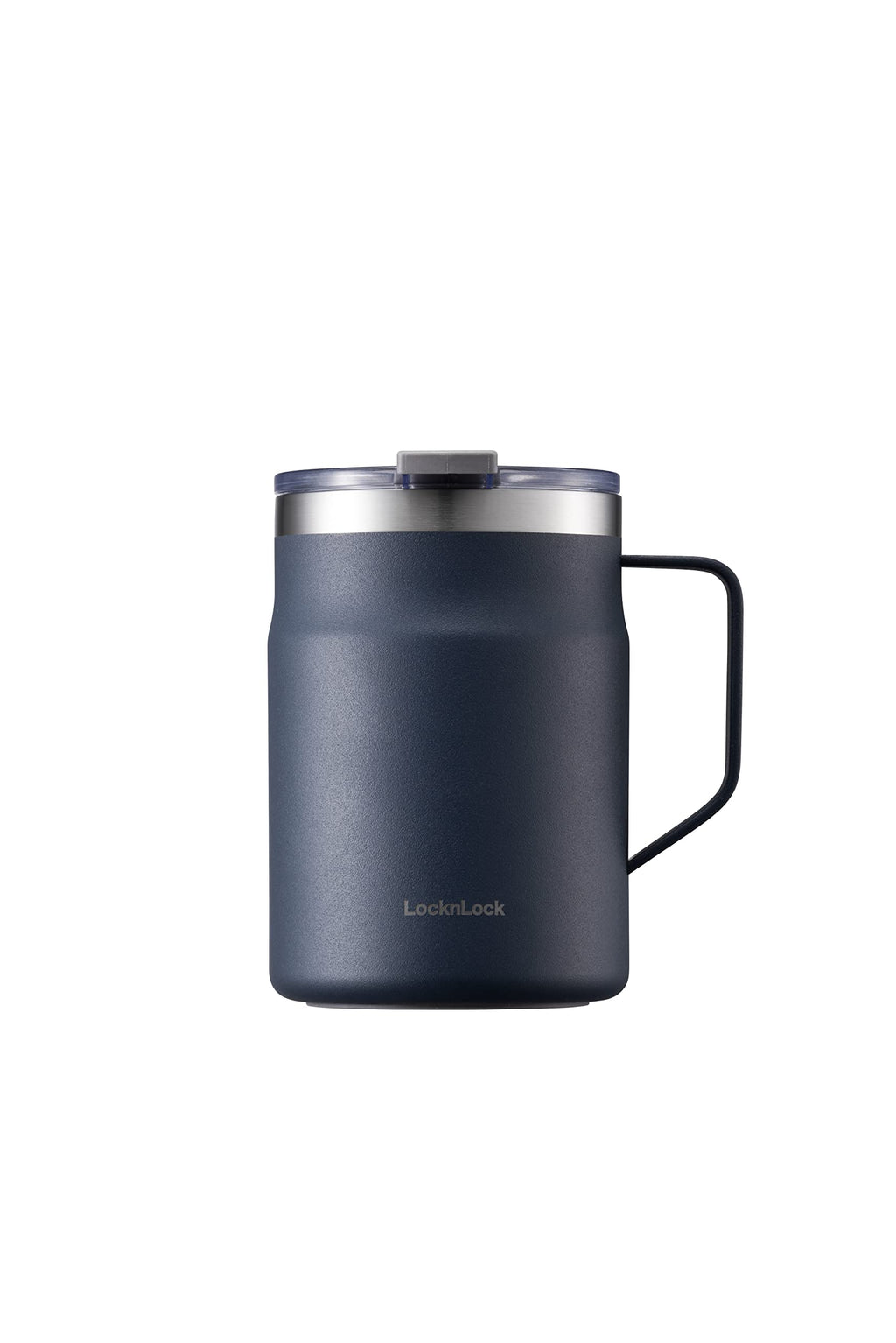 Navy 16 oz Stainless Steel Insulated Coffee Cup with Lid and Handle S421
