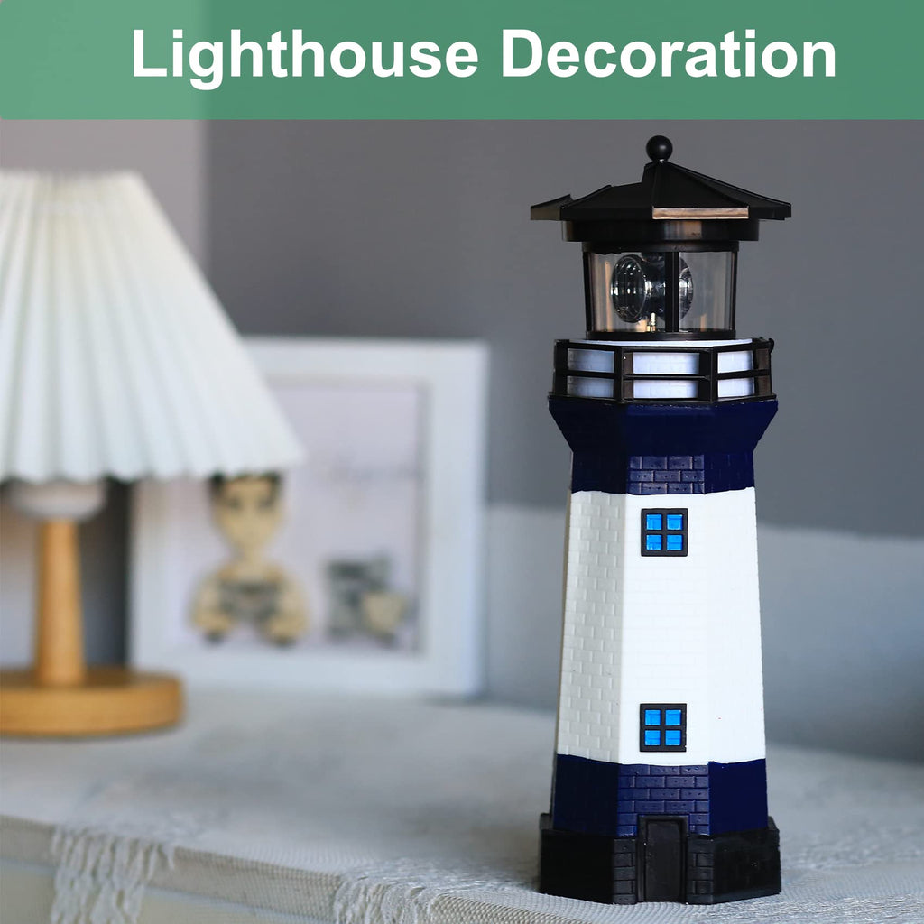 Solar LED Lighthouse Lamp Outdoor Decorative W6415