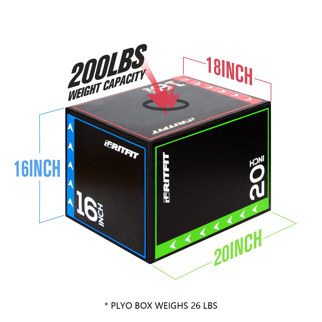 3 in 1 Foam Plyo Box 30”x24”x20” 440lb Weight Capacity O962