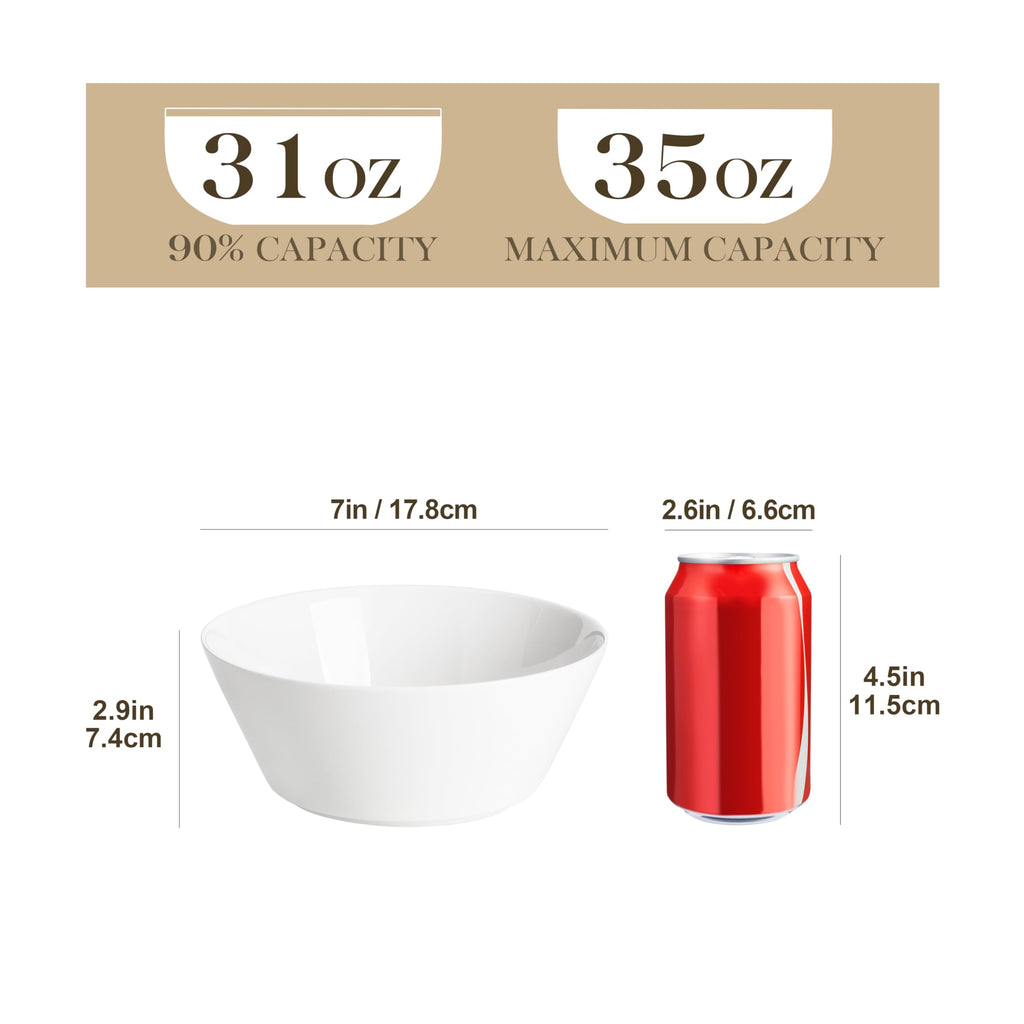 White 35 OZ Soup Bowls Set of 4 Y370314