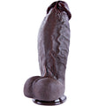 10 Inch Realistic Black Silicone Dildo with Suction Cup Q5475