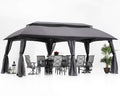 10x20 Outdoor Gazebo with Mosquito Netting and Double Roof S7794