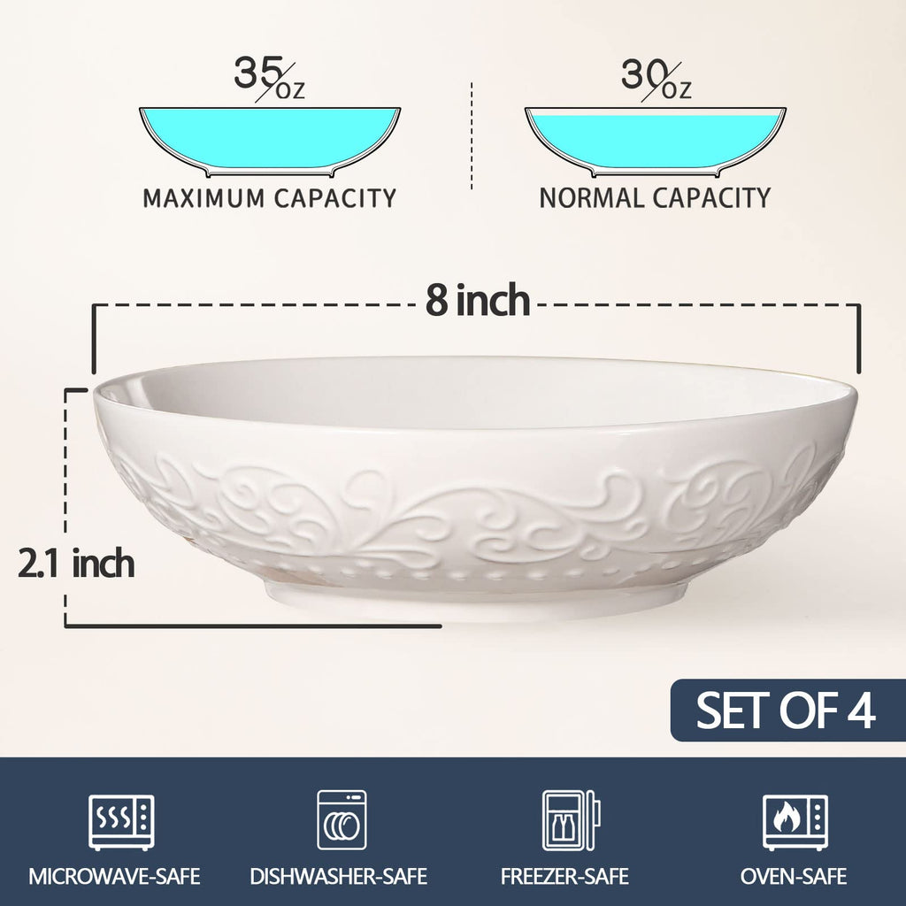 42oz Ceramic Ramen Bowl Set of 4 D35745
