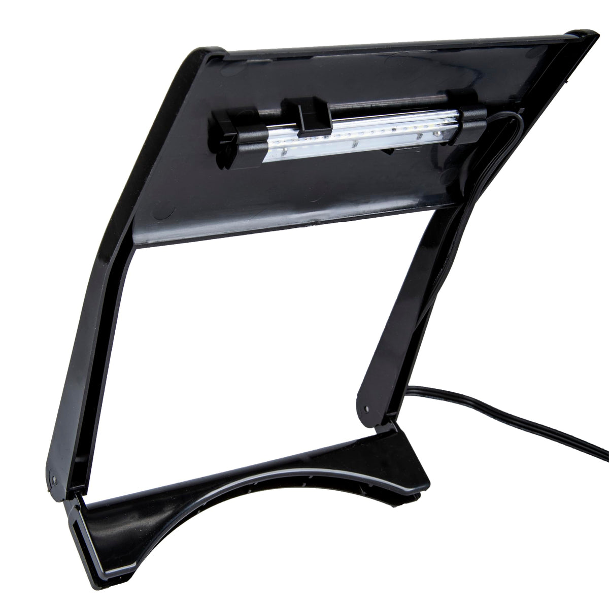 Glass LED Aquarium Kit, 5 Gallons, Hidden Filtration, Black B5266
