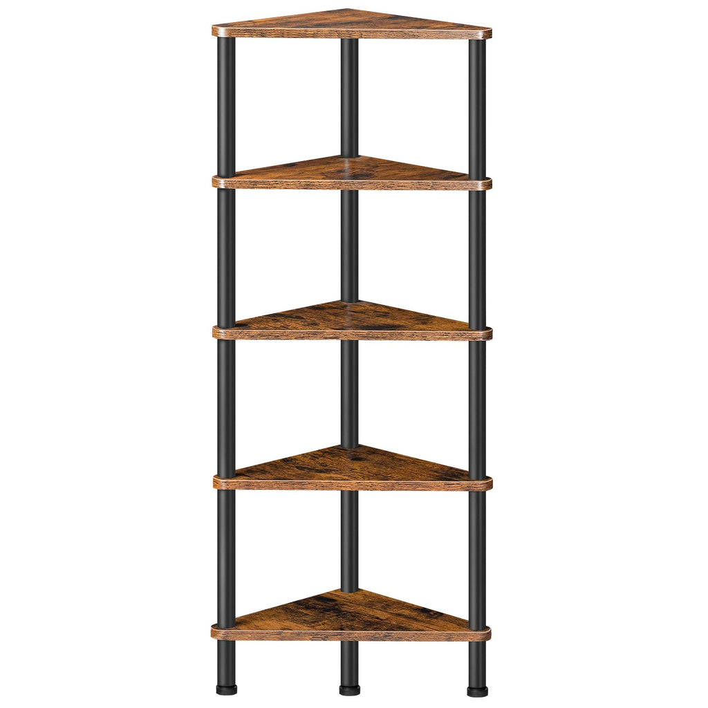 5-Tier Corner Bookshelf with Metal Frame A255