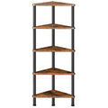 5-Tier Corner Bookshelf with Metal Frame A255