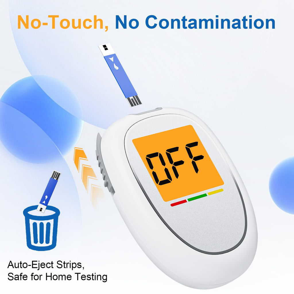Blood Glucose Monitor Kit with 50 Test Strips and 50 Lancets L984142