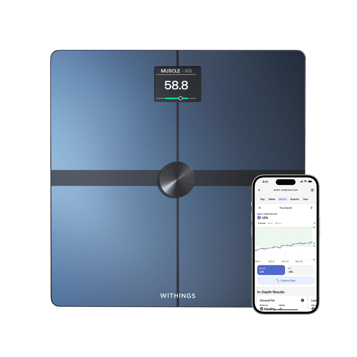 Black Smart Body Composition Wi-Fi Bluetooth Scale U105820