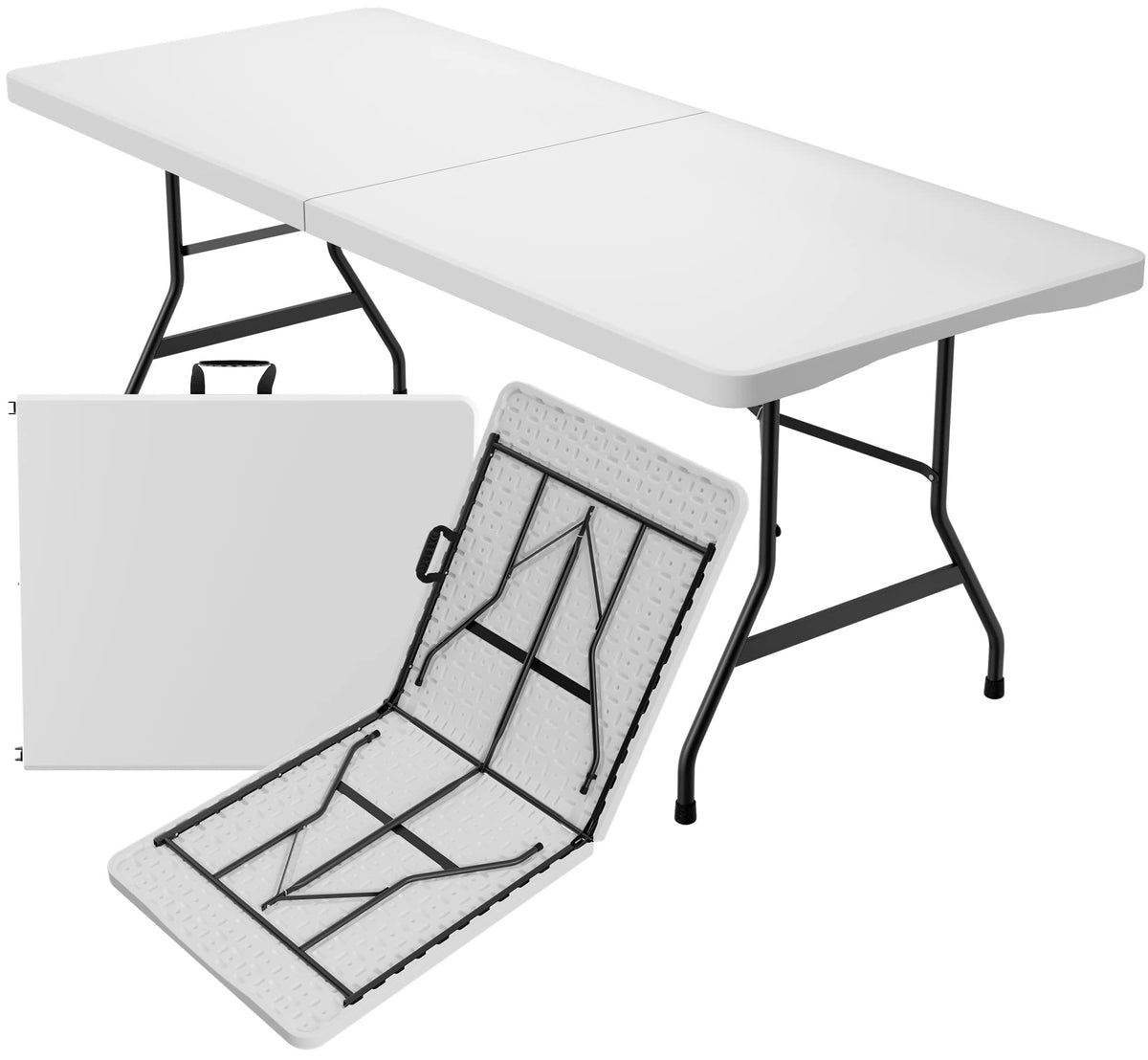 White Plastic Folding Table G4228
