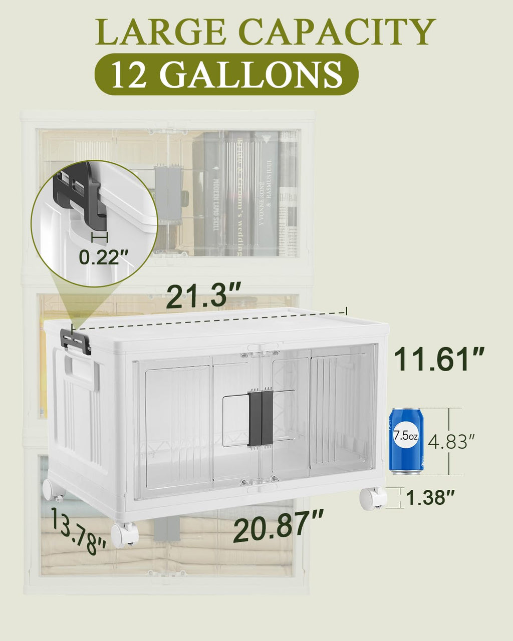 48QT Storage Bins with Lids, 4 Pack V79735