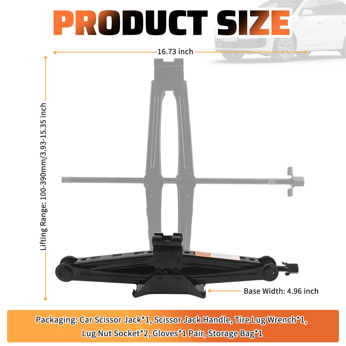 2 Ton Heavy Duty Scissor Jack Set L68069