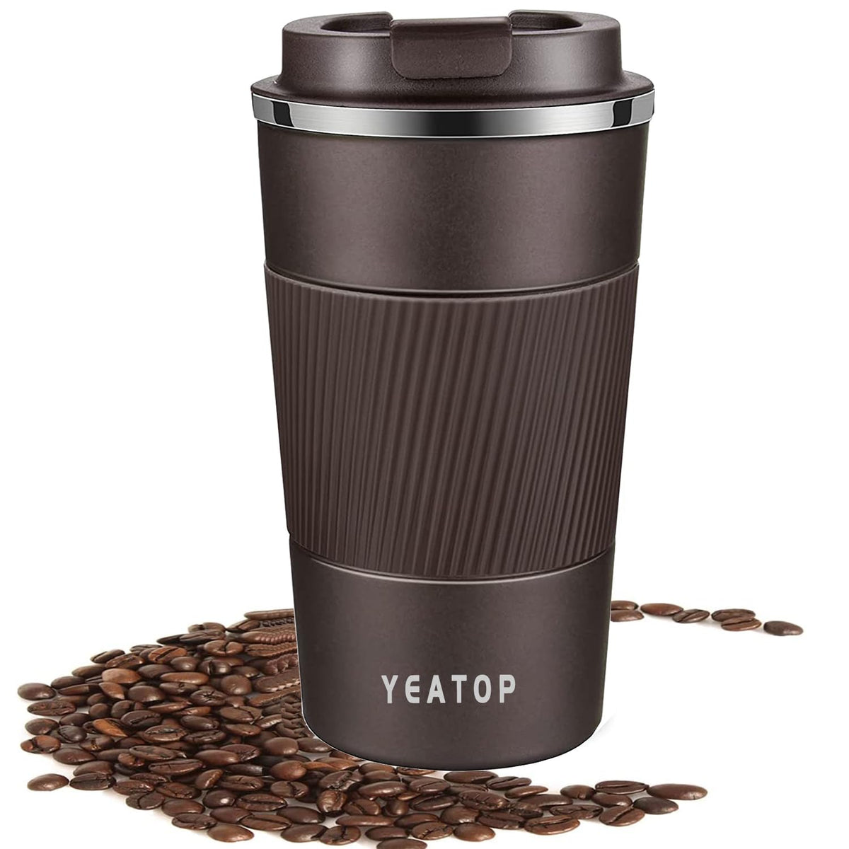 16 oz Stainless Steel Insulated Travel Coffee Mug with Lid V87288