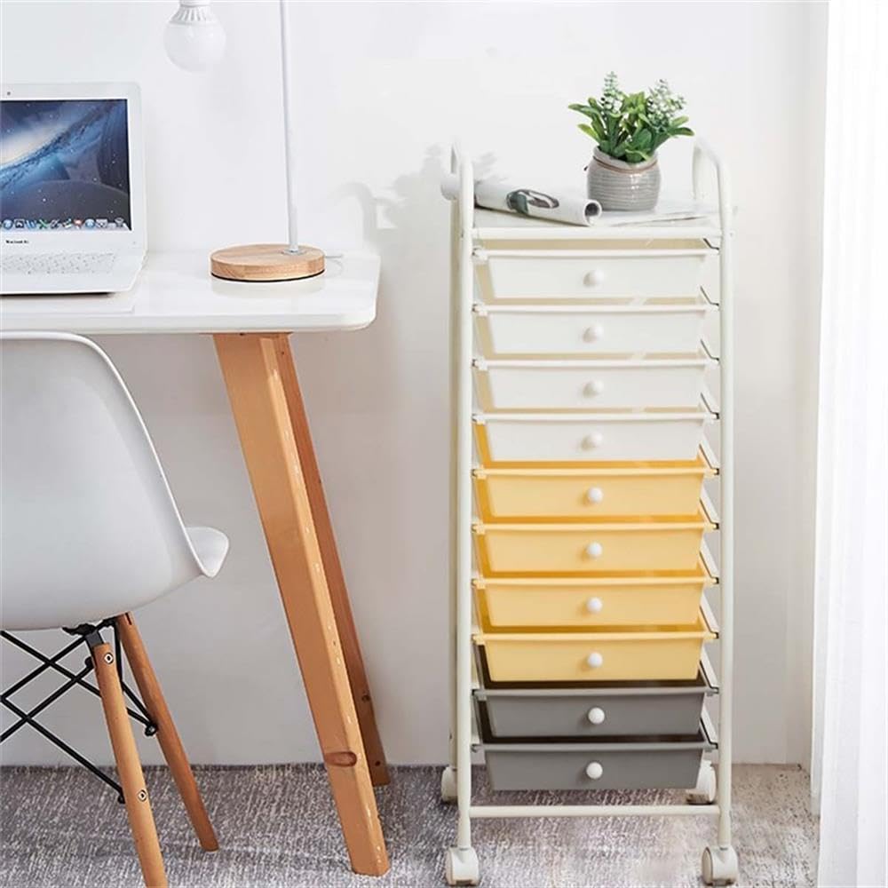 Rolling Storage Cart with 10 Drawers H75993
