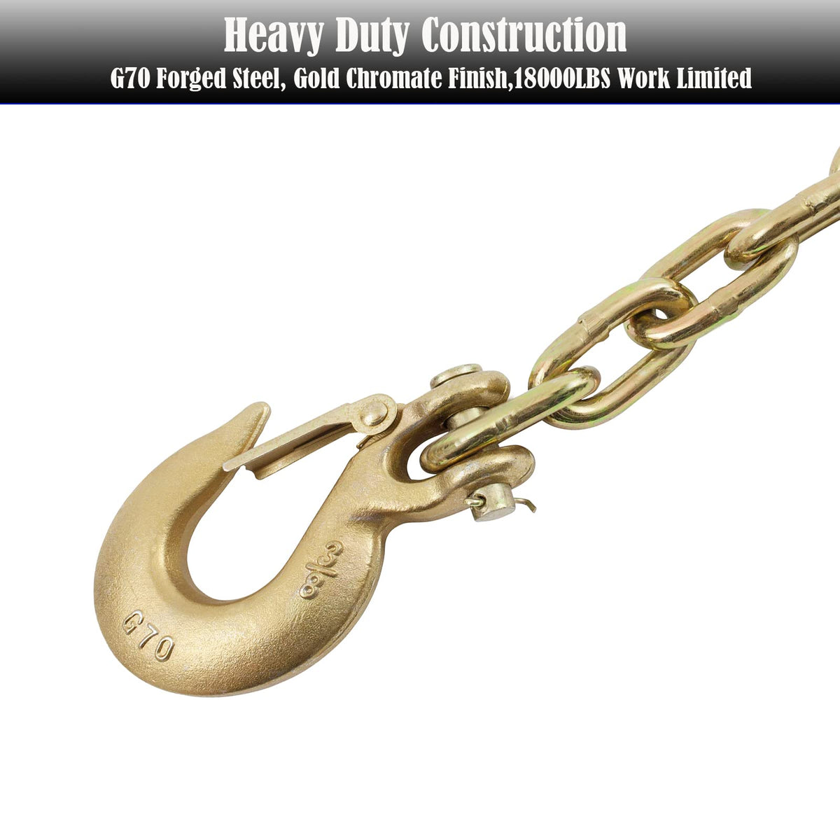 3/8" Clevis Slip Hook with Safety Latch, 4-Pack E82163