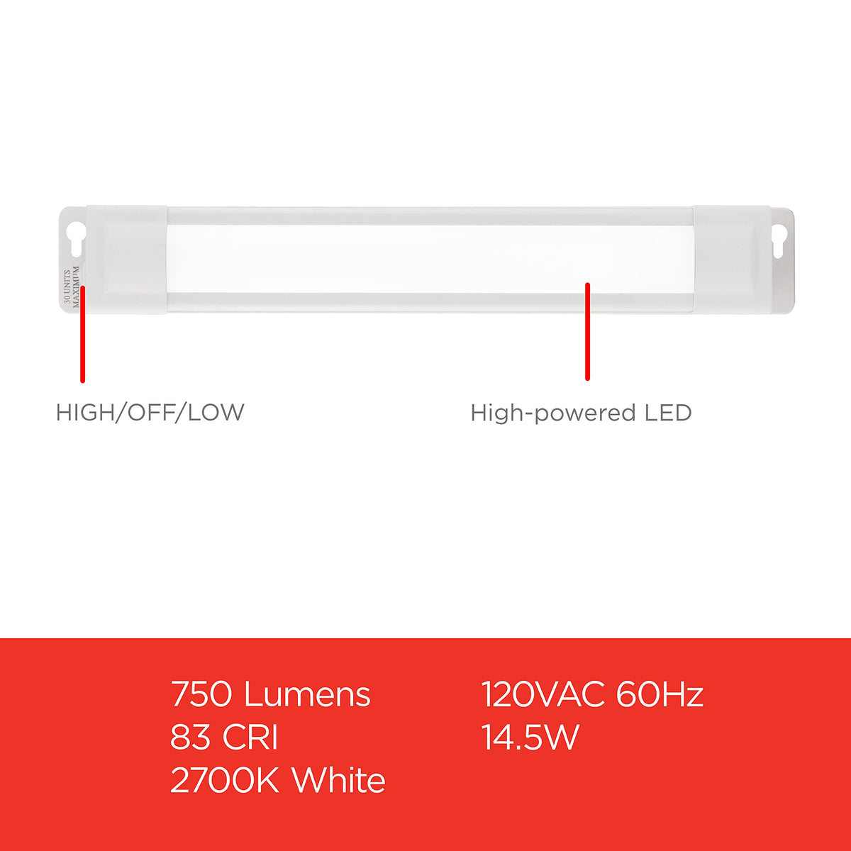 24 Inch Plug in Under Cabinet Light 2700K W3699