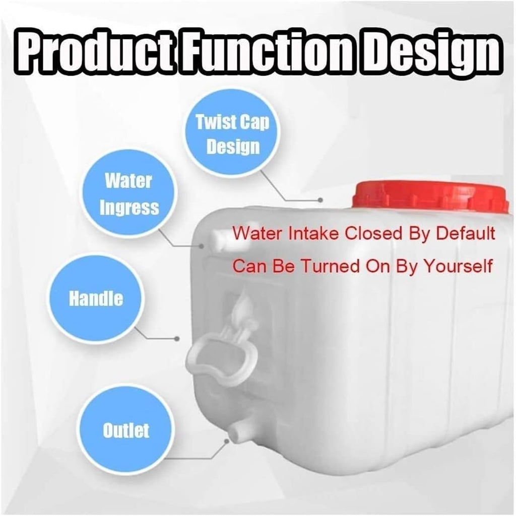 50L White Water Storage Tank with Water Outlet N98285