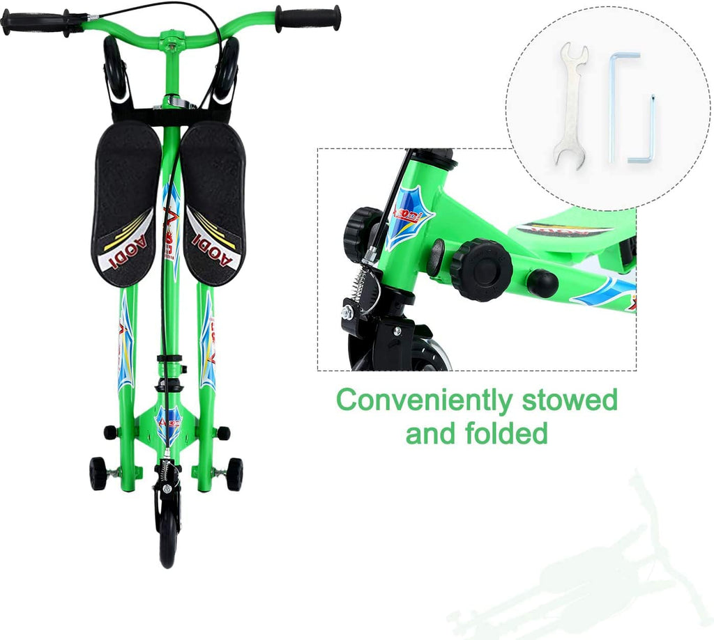 3 Wheels Foldable Swing Scooter with Adjustable Handlebar N326
