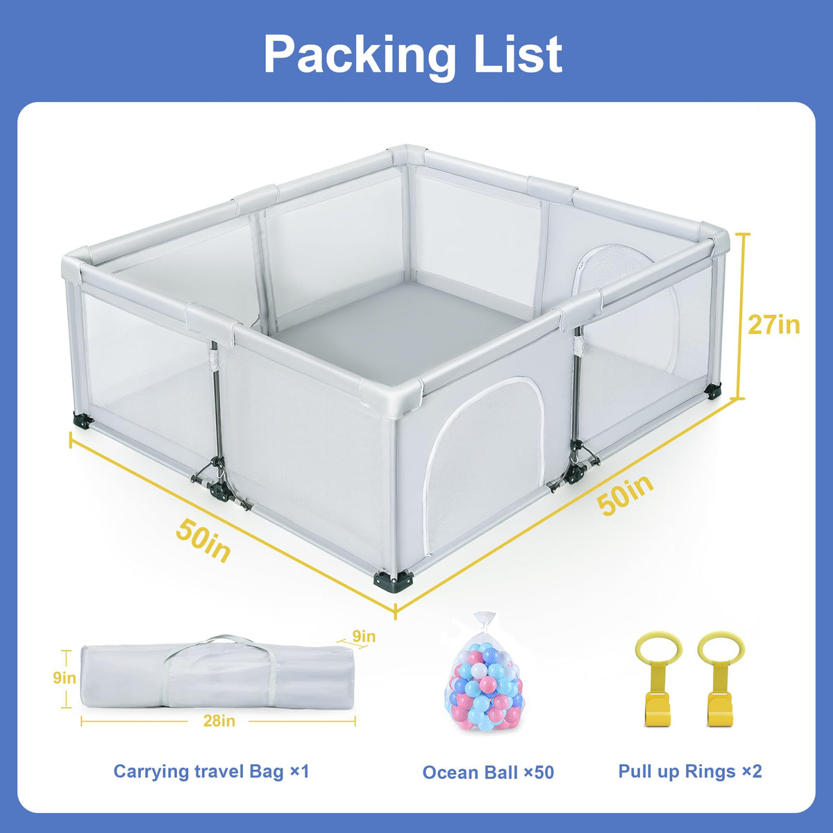 Foldable Baby Playpen L422