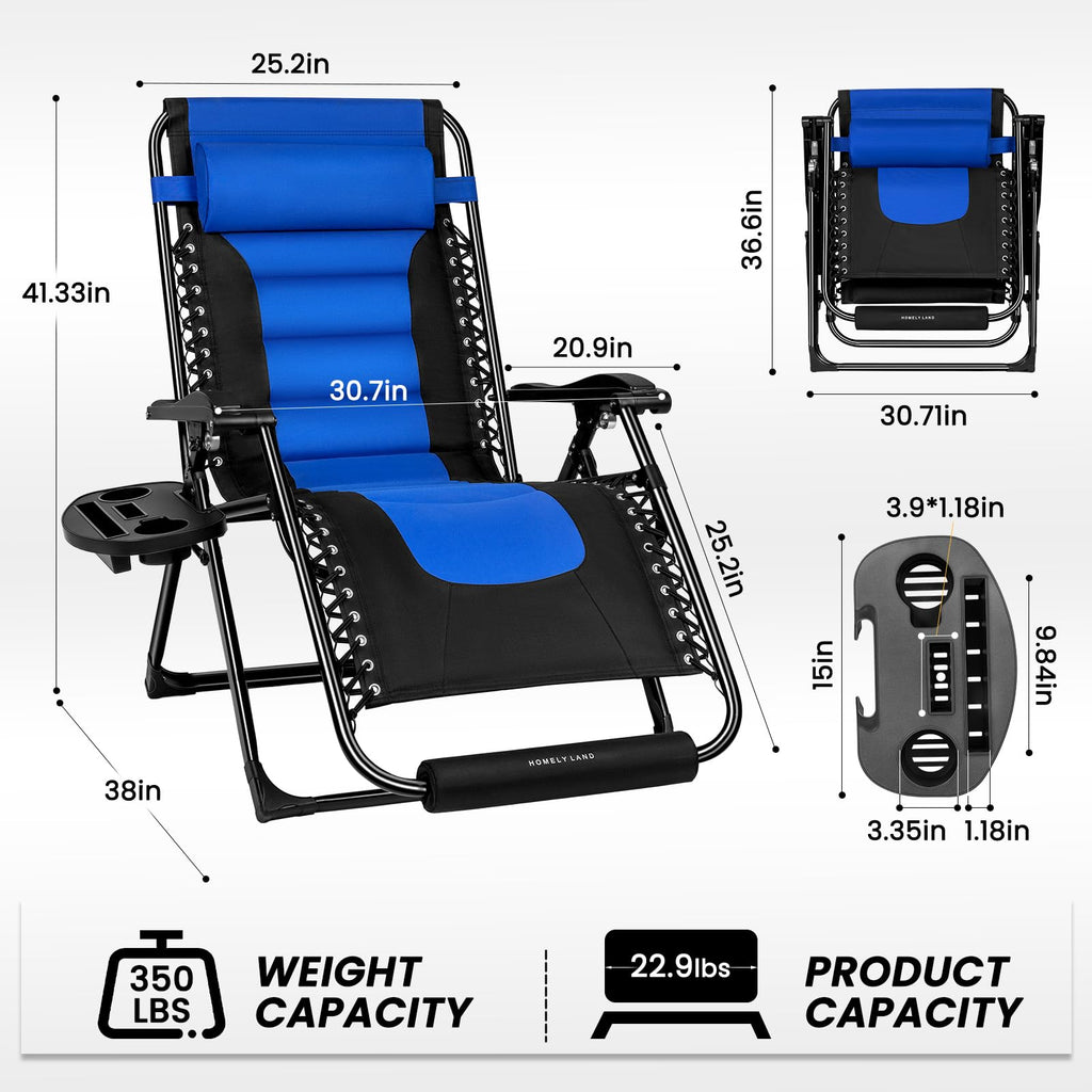 Oversized Padded Zero Gravity Lounge Chair F546