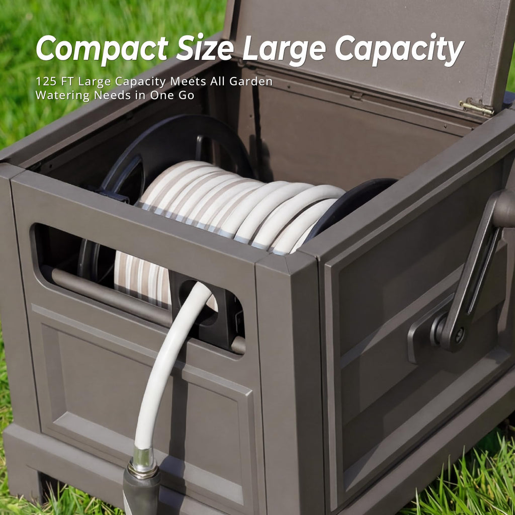 Heavy Duty Steel Garden Hose Reel Deck Box K2998