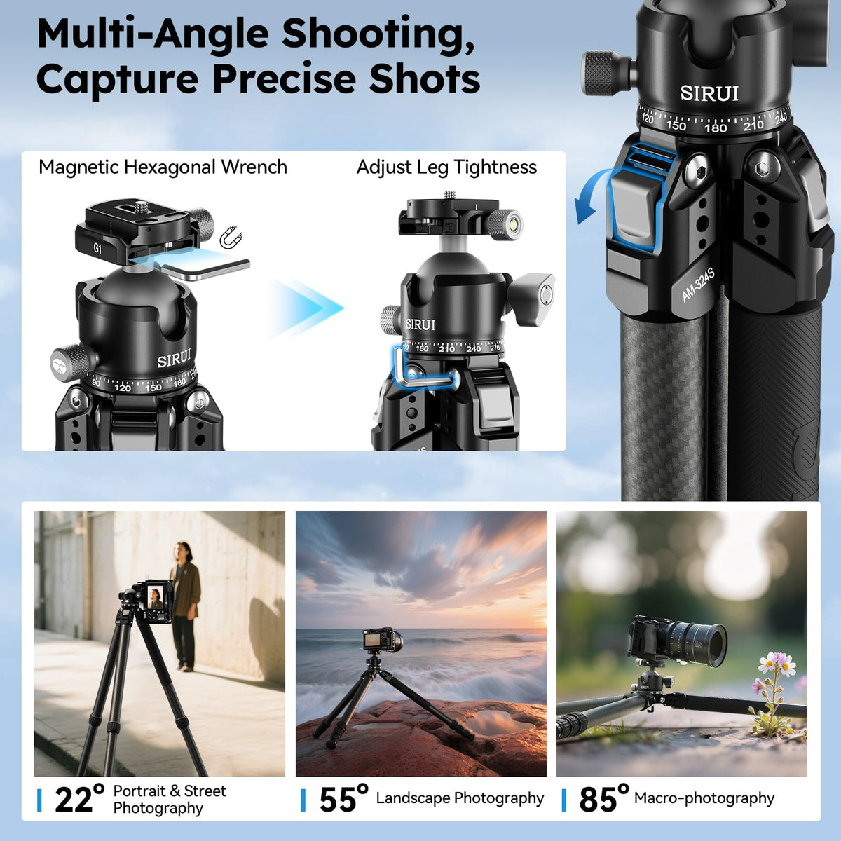 Heavy Duty Carbon Fiber Tripod B394395