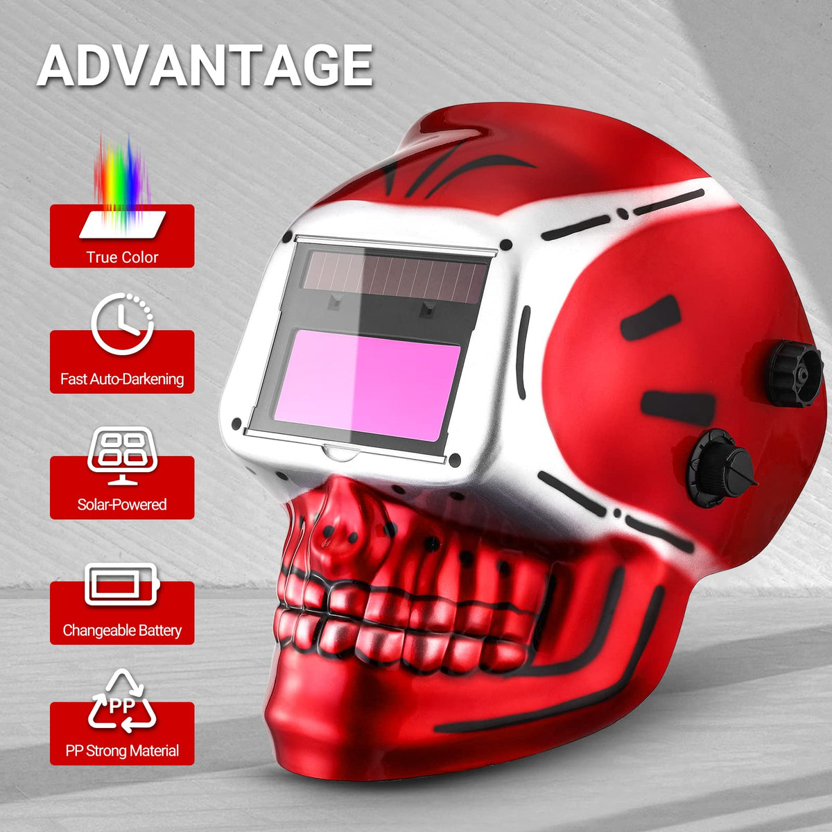 Auto Darkening Solar Powered Welding Helmet X7939