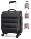 Black Softside Underseat Suitcase with Wheels F5899