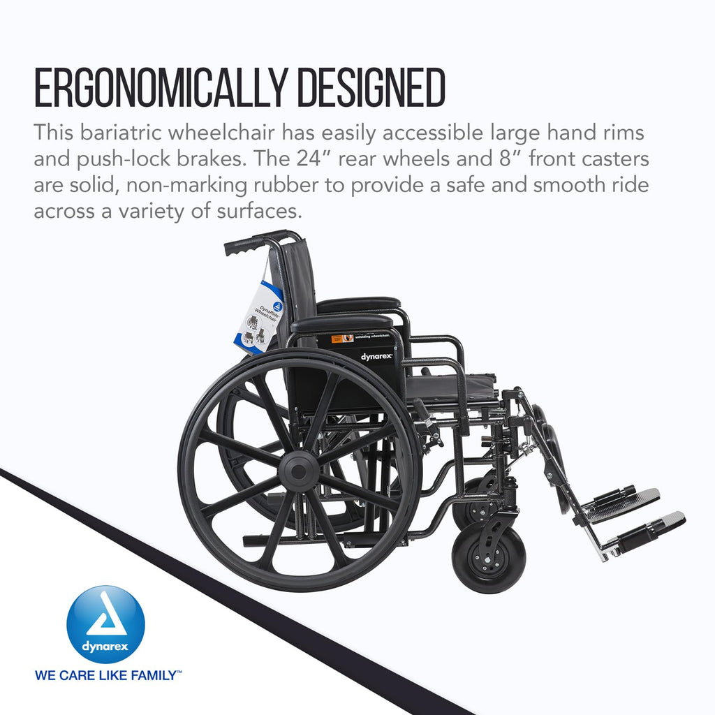 Heavy Duty Wheelchair with Detachable Desk Arms Y25906