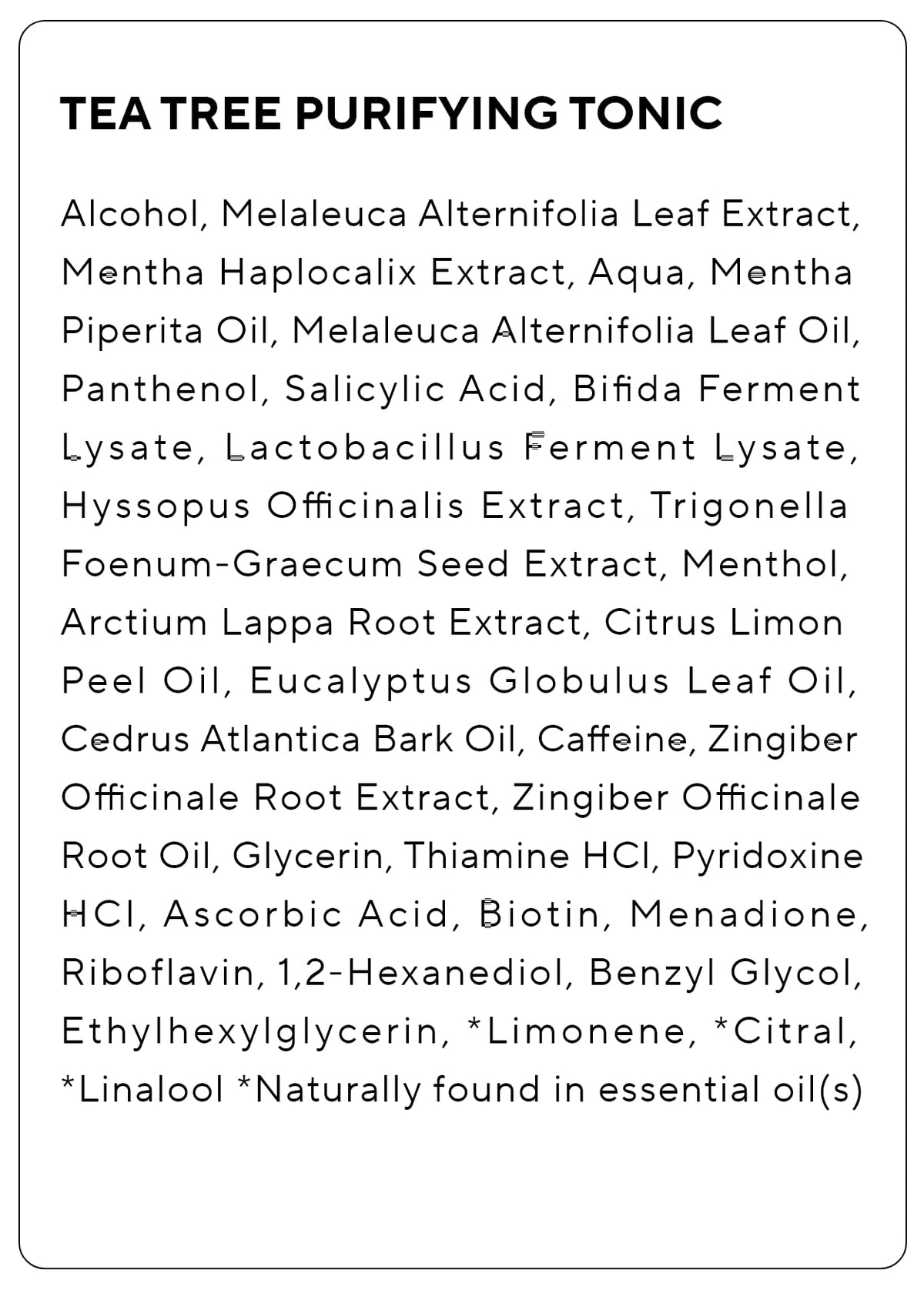 Tea Tree Purifying Tonic 3.38 oz O73385