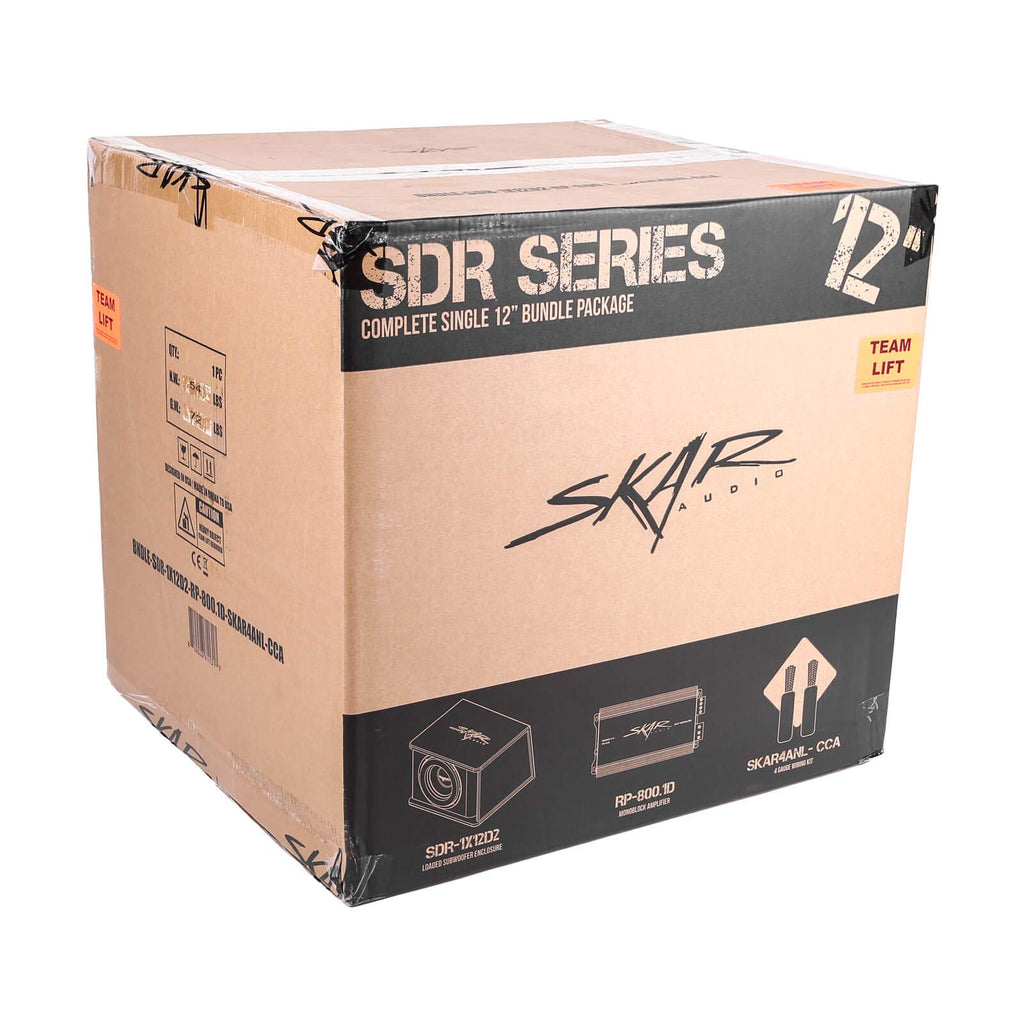 Single 12" 1,200 Watt Subwoofer Bass Package with Amplifier Y197293