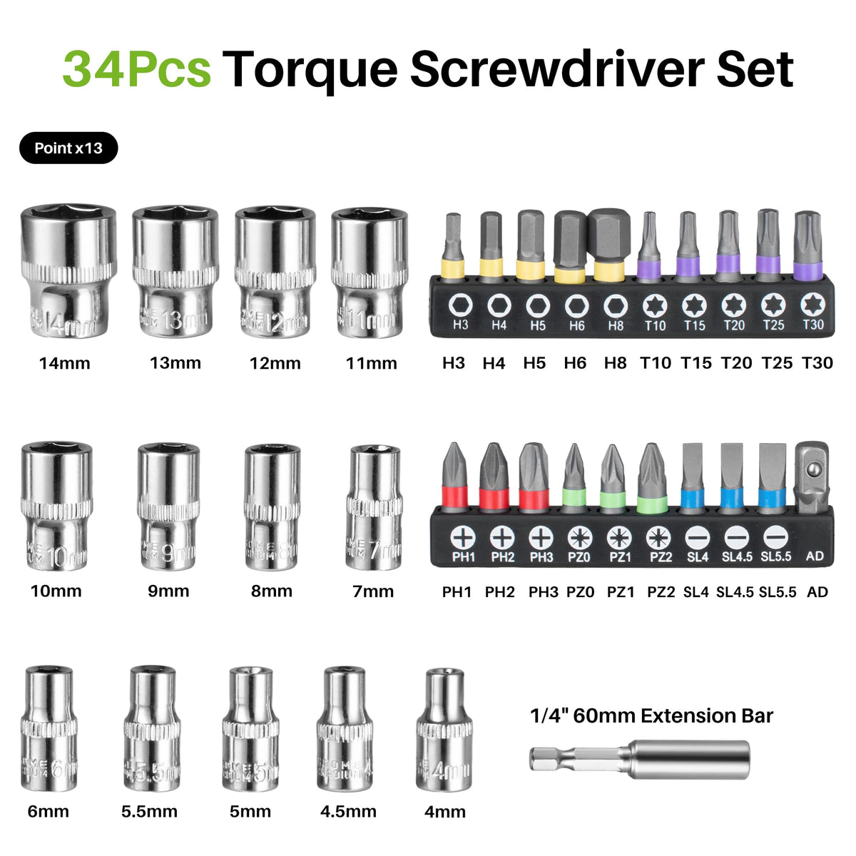 35Pcs Torque Screwdriver D56730