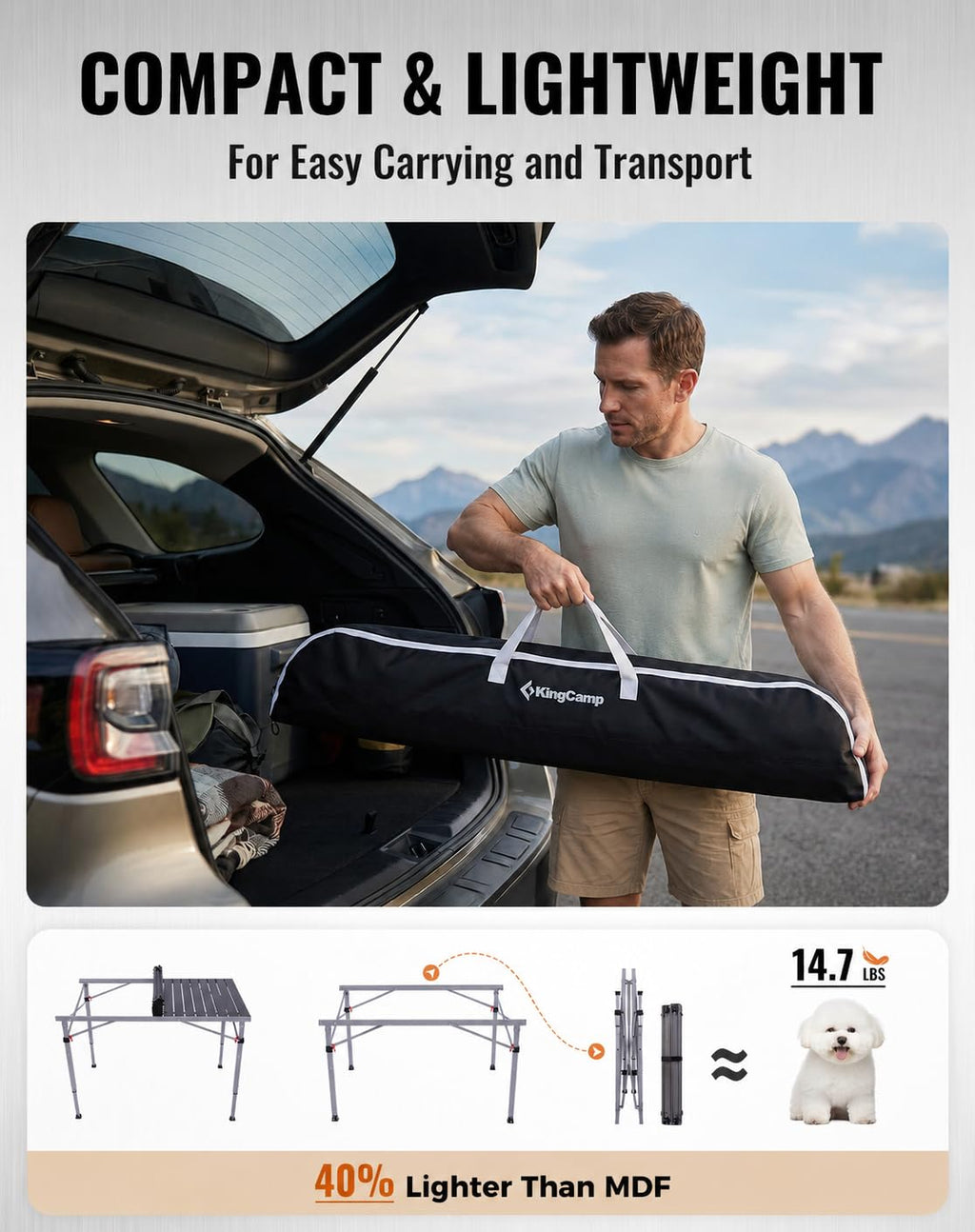 Adjustable Aluminum Camping Table J723