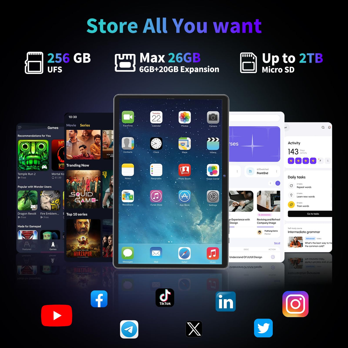 10 inch Android Tablet with Keyboard G752077