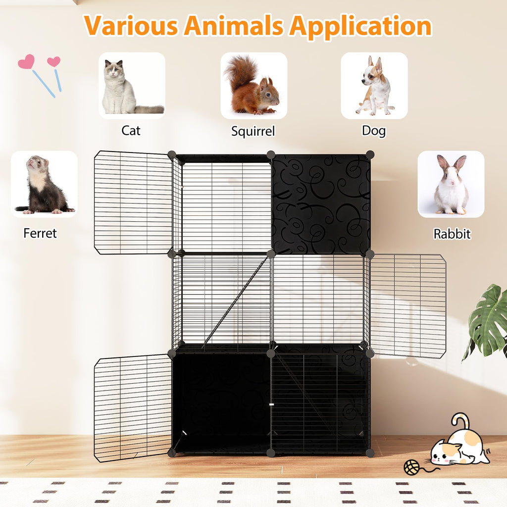 3-Tier Detachable Metal Wire Cat Cage G798