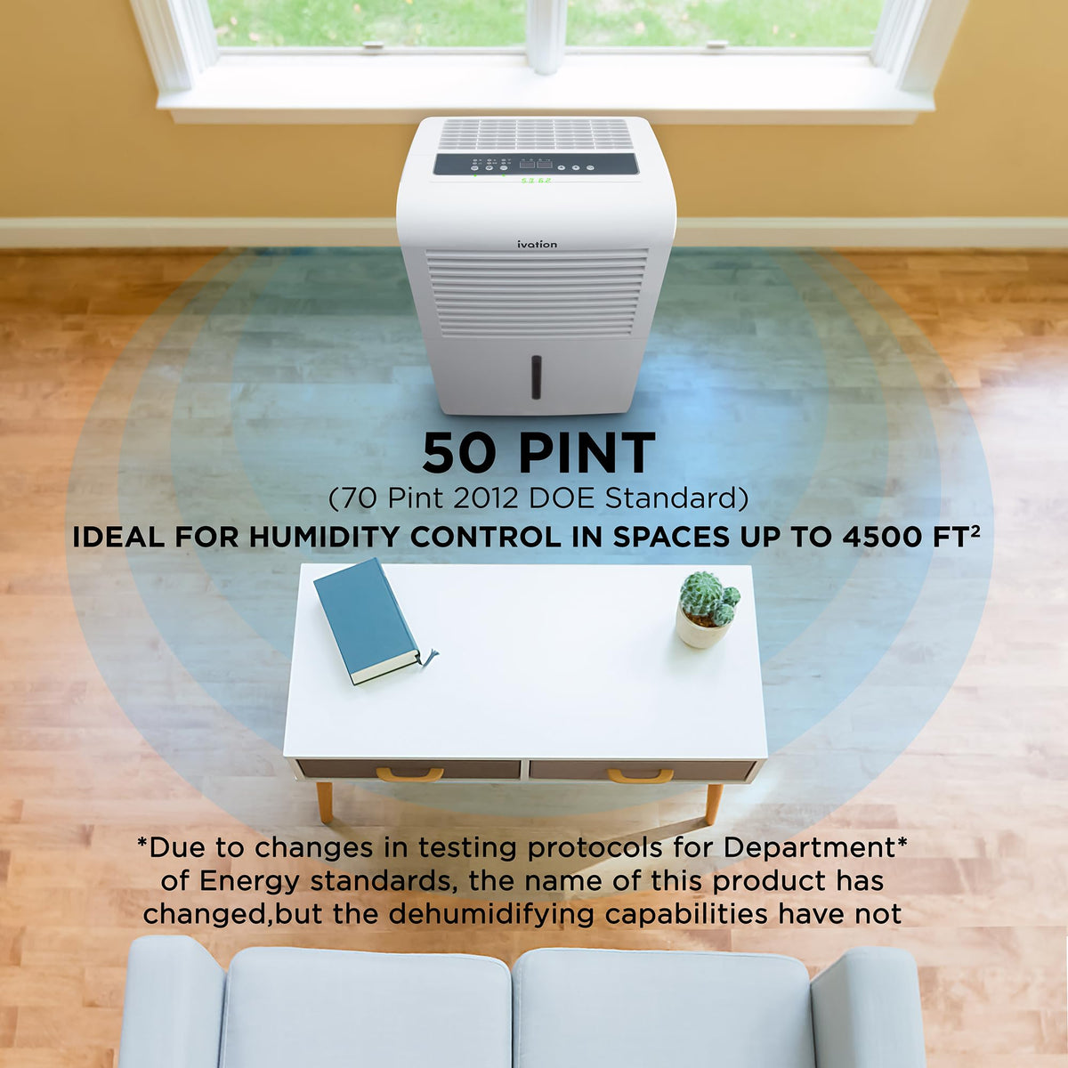 50 Pint Smart Wi-Fi Dehumidifier with Hose X70715