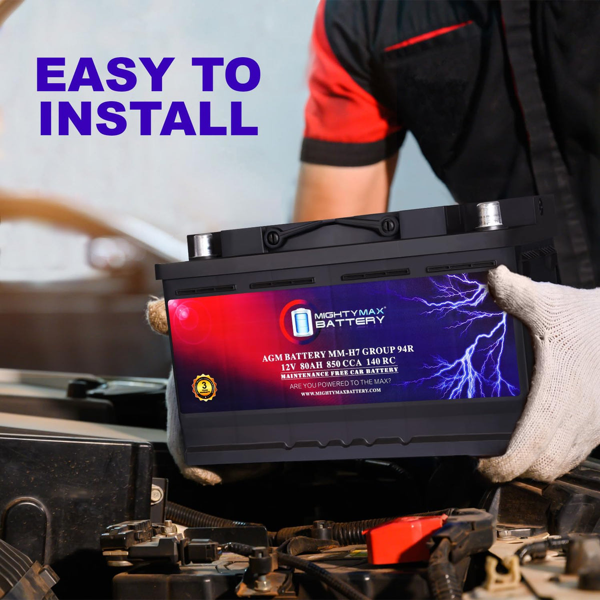 12V 80AH 850 CCA Replacement Battery Q1480