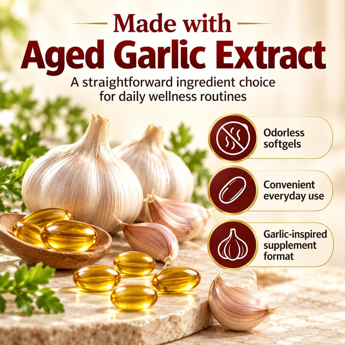 Aged Garlic Extract 180 Softgels N3489