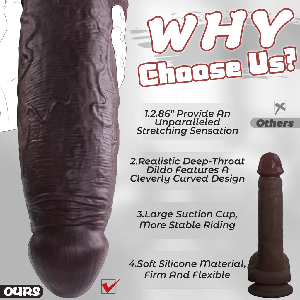 12 inch Black Silicone Dildo R473641