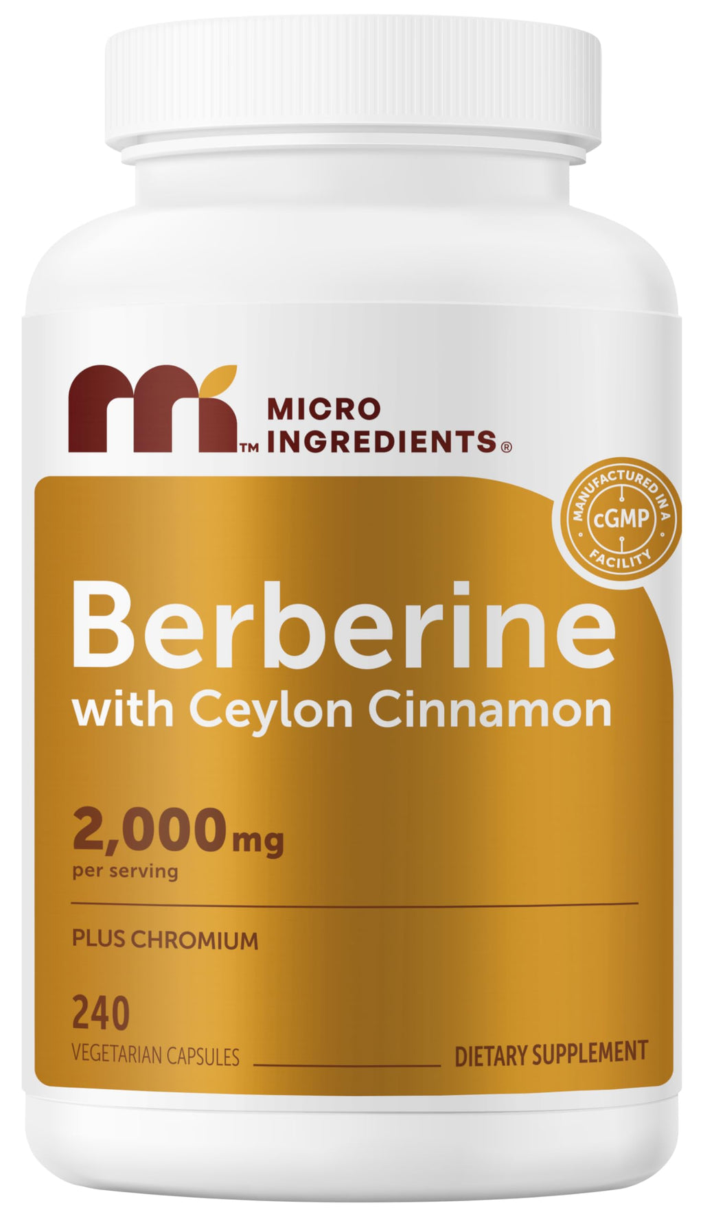 Berberine with Ceylon Cinnamon 2,000 mg 240 Vegetarian Capsules E514025