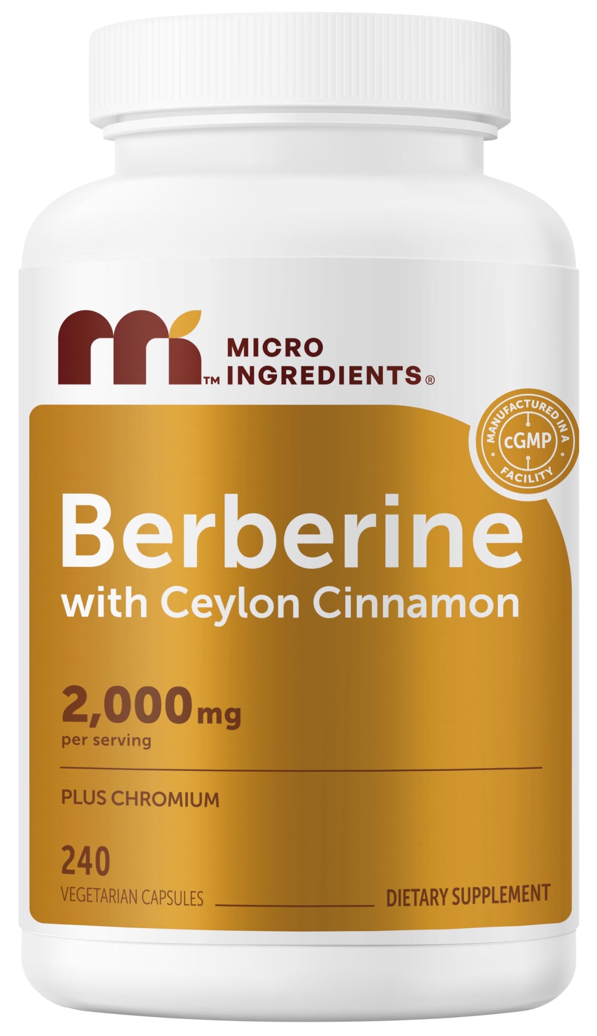 Berberine with Ceylon Cinnamon 2,000 mg 240 Vegetarian Capsules E514025