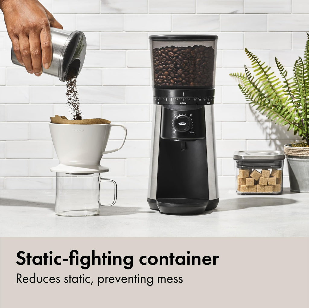 Electric Coffee Bean Grinder 12 Oz Silver Q7365