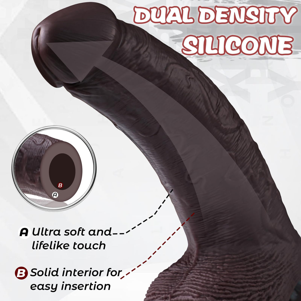 12 inch Black Silicone Dildo R473641